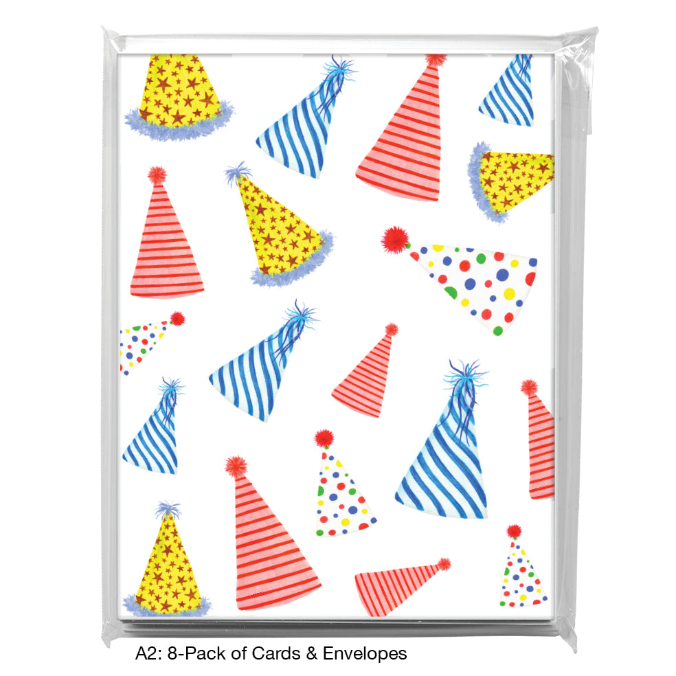 Party Hat, Greeting Card (8607E), A2 8-Pack, printedcanvas.com