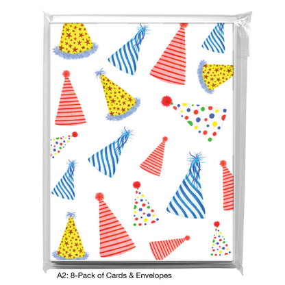 Party Hat, Greeting Card (8607E), A2 8-Pack, printedcanvas.com