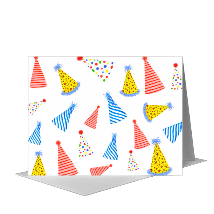Party Hat, Greeting Card (#8607EA) A2 Card Front, www.printedcanvas.com