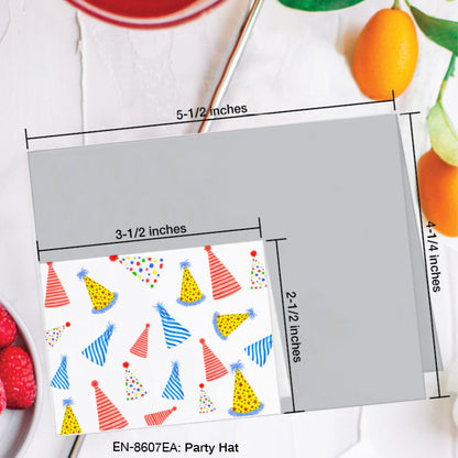 Party Hat, Greeting Card (#8607EA)
