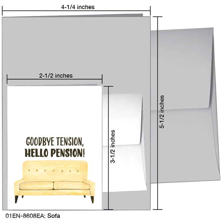 Sofa, Greeting Card (8608EA), Enclosure Card, www.printedcanvas.com