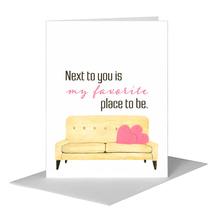 Sofa, Greeting Card (#8608G) A2 Card Front, www.printedcanvas.com