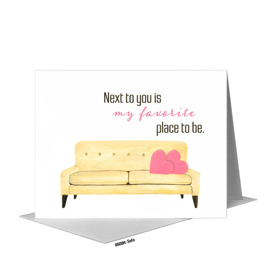 Sofa, Greeting Card (#8608H), A2 Card Front, www.printedcanvas.com