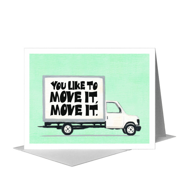 Moving Truck, Greeting Card (#8609F), A2 Card Front, www.printedcanvas.com