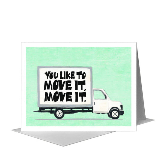Moving Truck, Greeting Card (#8609F) A2 Card Front, www.printedcanvas.com