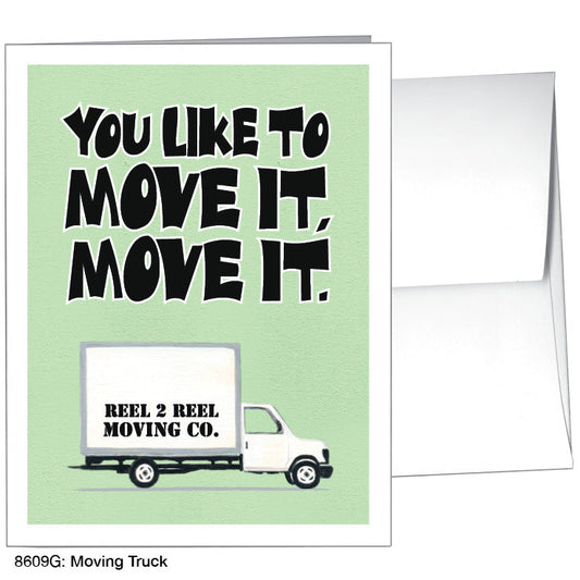 Moving Truck, Greeting Card (8609G), A2 Card Front, www.printedcanvas.com