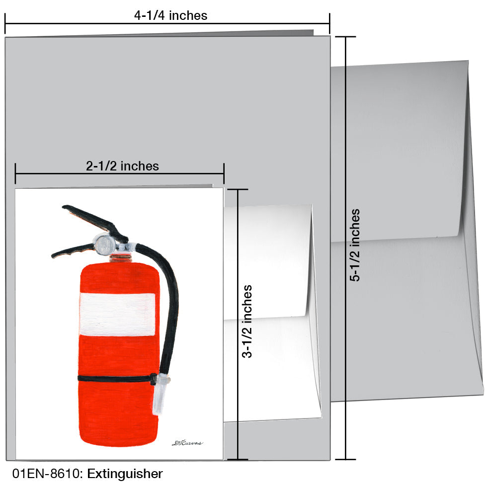 Extinguisher, Greeting Card (8610C), Enclosure Card, www.printedcanvas.com