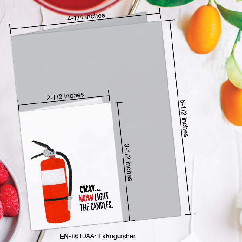 Extinguisher, Greeting Card (8610AA), Enclosure, www.printedcanvas.com
