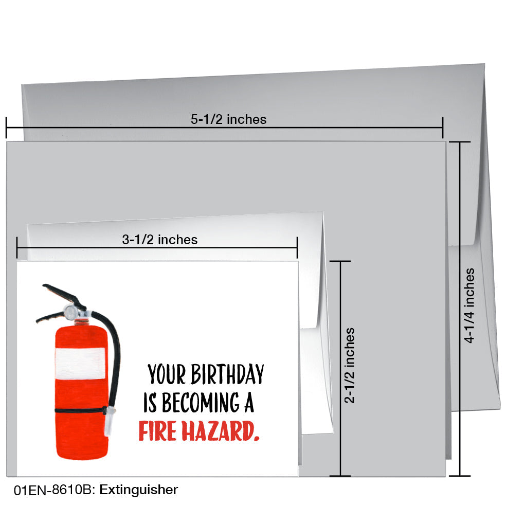 Extinguisher, Greeting Card (8610B), Enclosure, printedcanvas.com