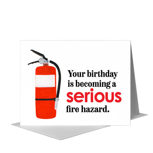 Extinguisher, Greeting Card (#8610B) A2 Card Front, www.printedcanvas.com