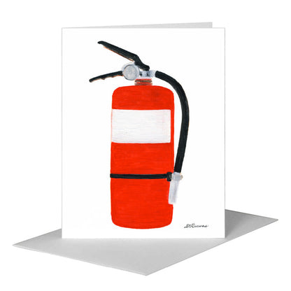 Extinguisher, Greeting Card (#8610C) A2 Card Front, www.printedcanvas.com