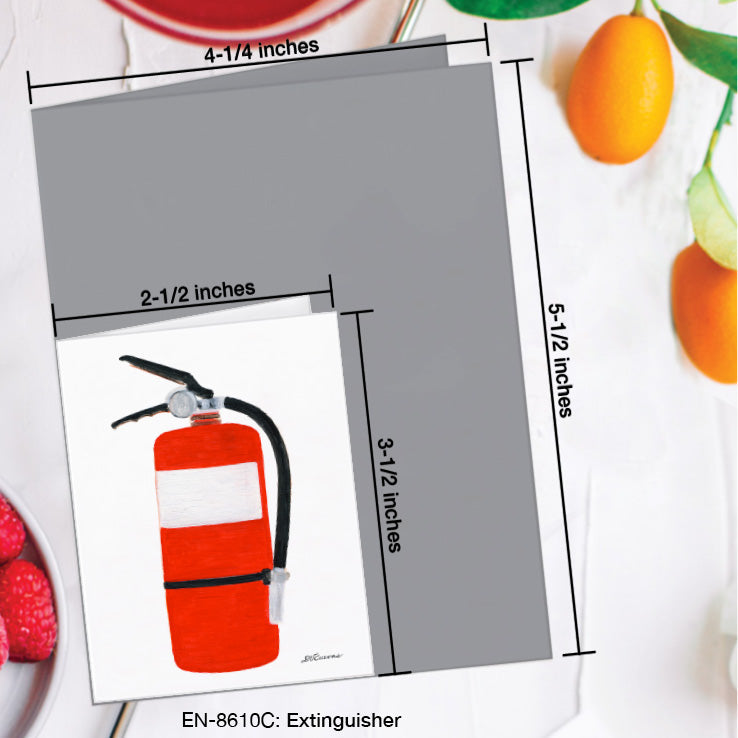 Extinguisher, Greeting Card (8610C), Enclosure Card, www.printedcanvas.com