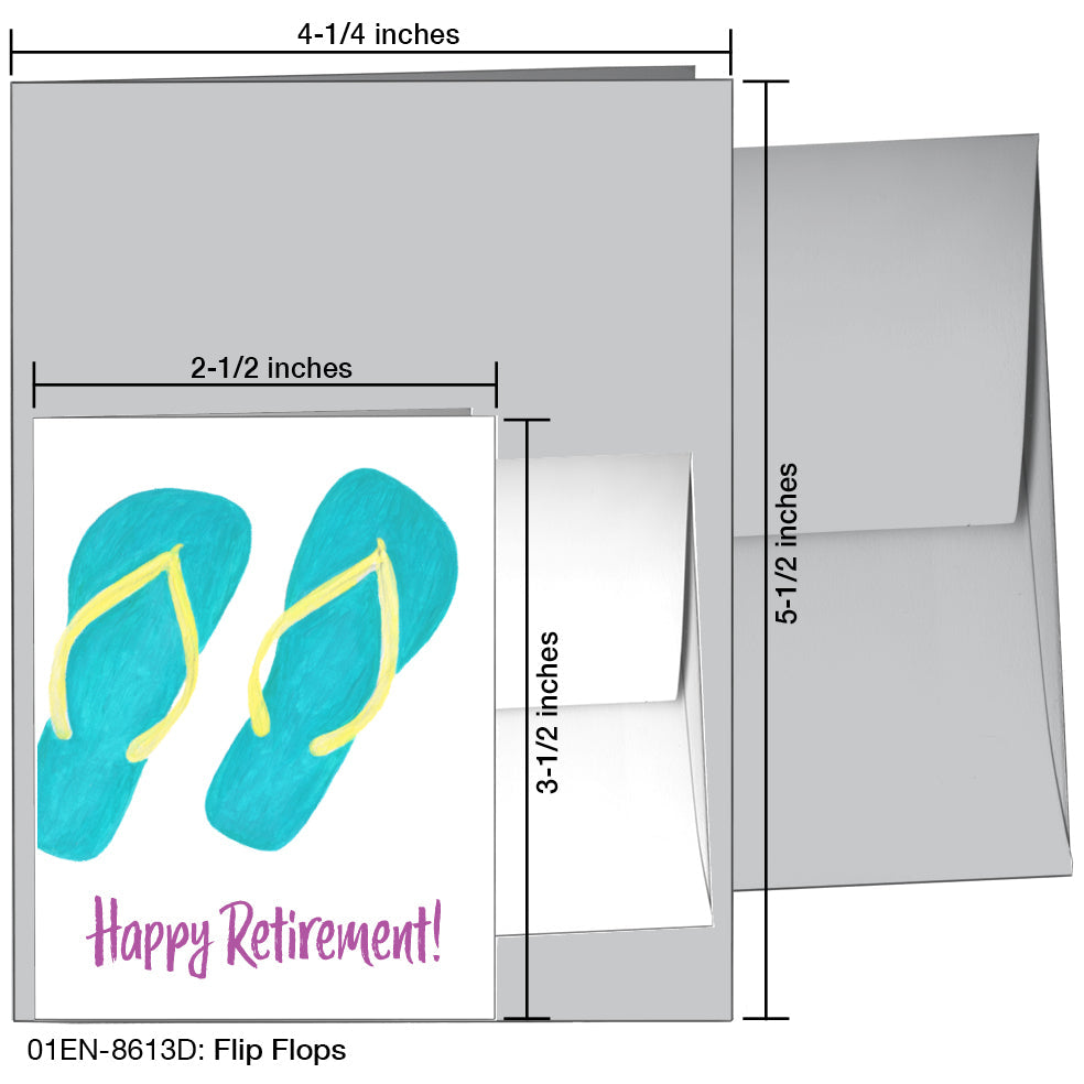 Flip Flops, Greeting Card (8613D), Enclosure, printedcanvas.com