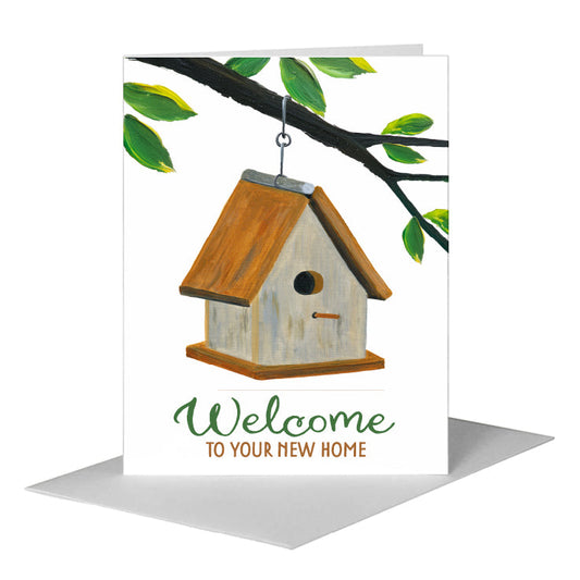 Birdhouse, Greeting Card (#8617CA) A2 Card Front, www.printedcanvas.com