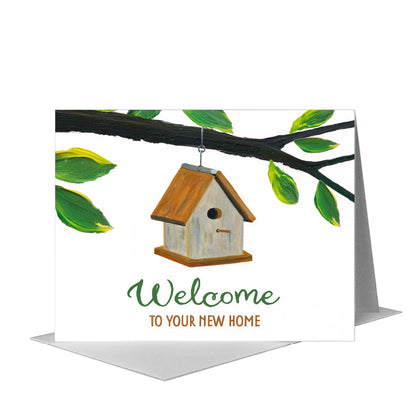 Birdhouse, Greeting Card (#8617C), A2 Card Front, www.printedcanvas.com