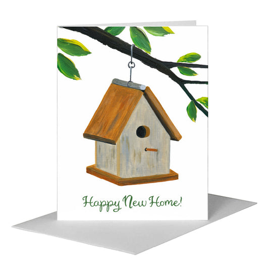 Birdhouse, Greeting Card (#8617FA) A2 Card Front, www.printedcanvas.com