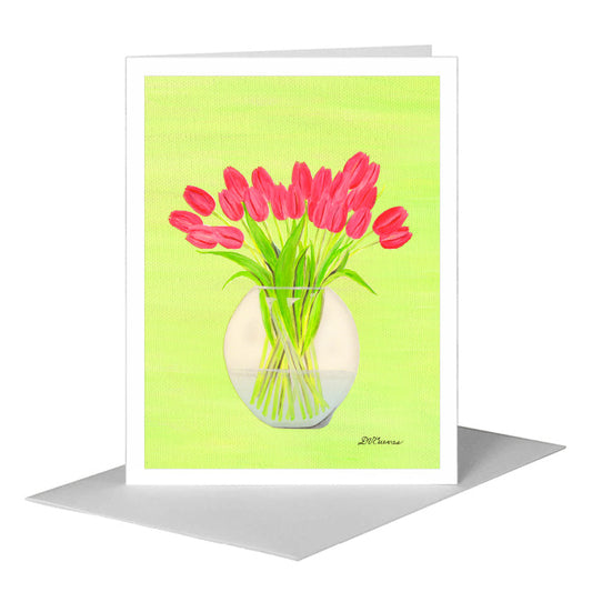 Cut Tulips, Greeting Card (#8618C) A2 Card Front, www.printedcanvas.com