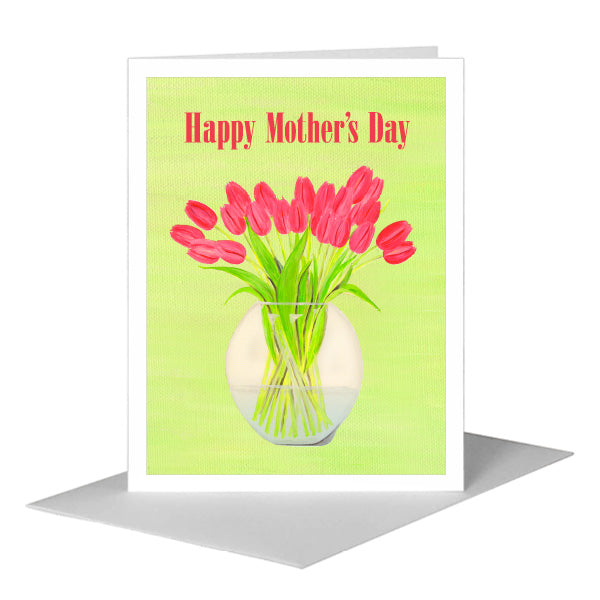 Cut Tulips, Greeting Card (#8618P), A2 Card Front, www.printedcanvas.com