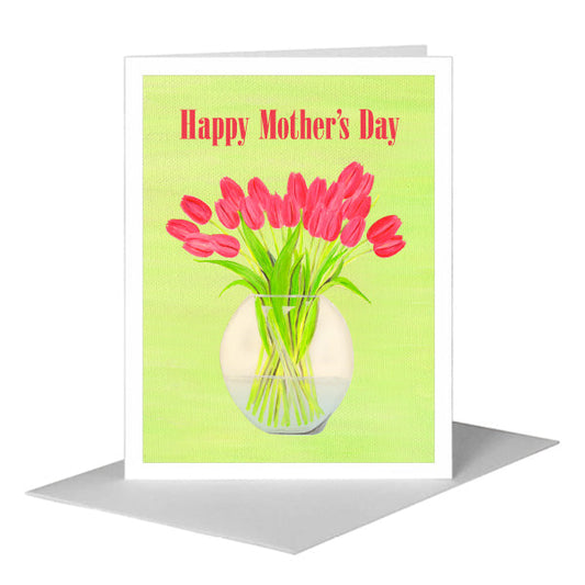 Cut Tulips, Greeting Card (#8618P) A2 Card Front, www.printedcanvas.com