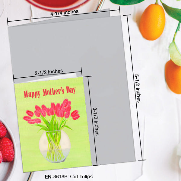 Cut Tulips, Greeting Card (8618P), Enclosure, www.printedcanvas.com