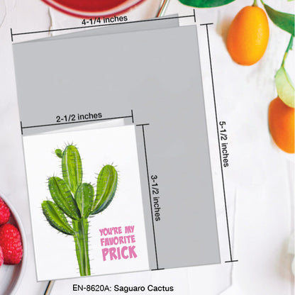 Saguaro Cactus, Greeting Card (8620A), Enclosure, www.printedcanvas.com