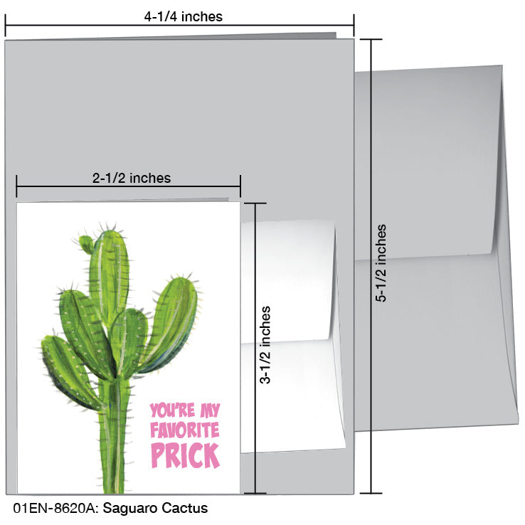 Saguaro Cactus, Greeting Card (8620A), Enclosure, www.printedcanvas.com