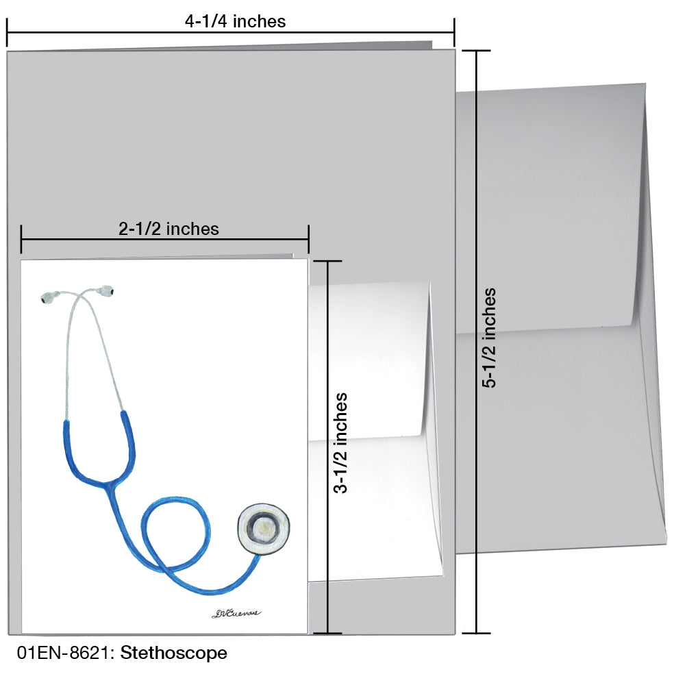 Stethoscope, Greeting Card (8621), Enclosure, printedcanvas.com