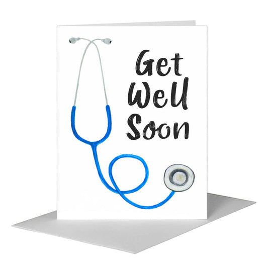 Stethoscope, Greeting Card (#8621B) A2 Card Front, www.printedcanvas.com