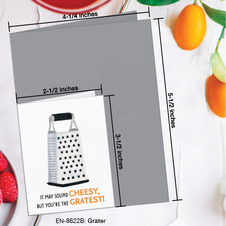 Grater, Greeting Card (8622B), Enclosure Card, www.printedcanvas.com