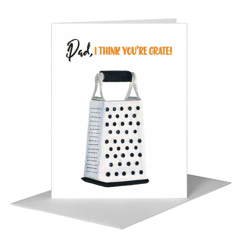 Grater, Greeting Card (#8622J) A2 Card Front, www.printedcanvas.com
