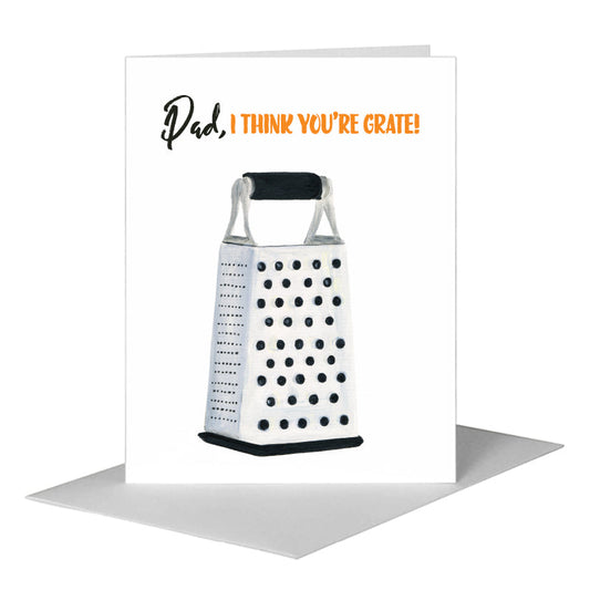Grater, Greeting Card (#8622J) A2 Card Front, www.printedcanvas.com