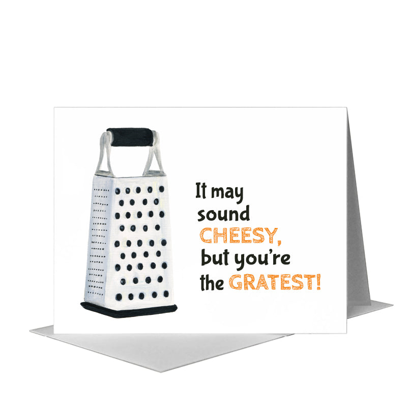 Grater, Greeting Card (#8622P) A2 Card Front, www.printedcanvas.com