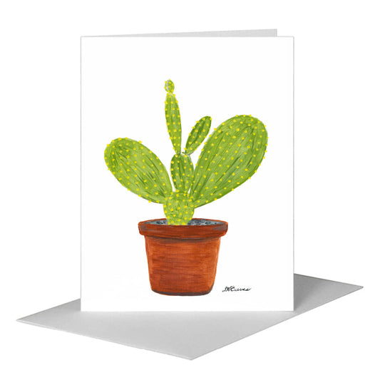 Bunny Ears Cactus, Greeting Card (#8625A) A2 Card Front, www.printedcanvas.com