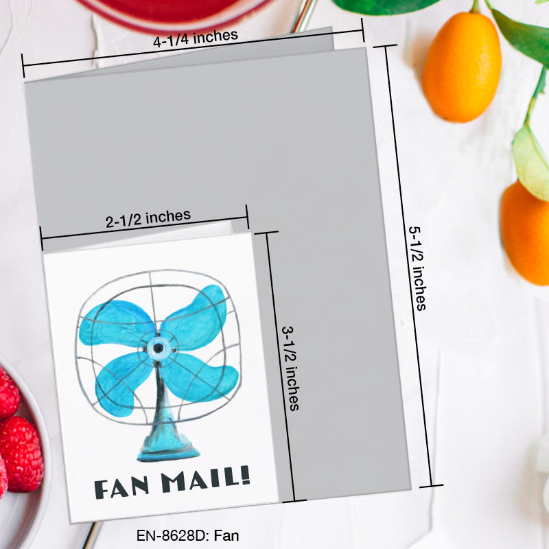 Fan, Greeting Card (8628D), Enclosure, www.printedcanvas.com