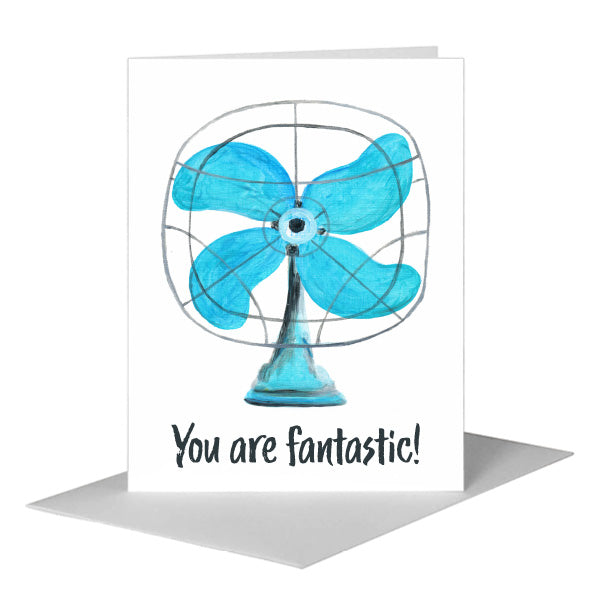 Fan, Greeting Card (#8628P) A2 Card Front, www.printedcanvas.com
