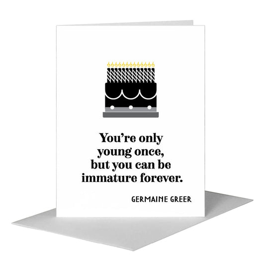 Old, Greeting Card (#8629D) A2 Card Front, www.printedcanvas.com