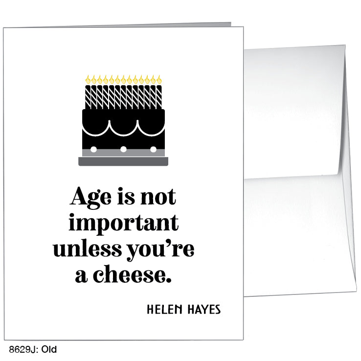 Old, Greeting Card (#8629J), A2 Card Front, www.printedcanvas.com