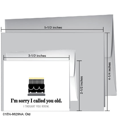 Old, Greeting Card (8629NA), Enclosure, www.printedcanvas.com