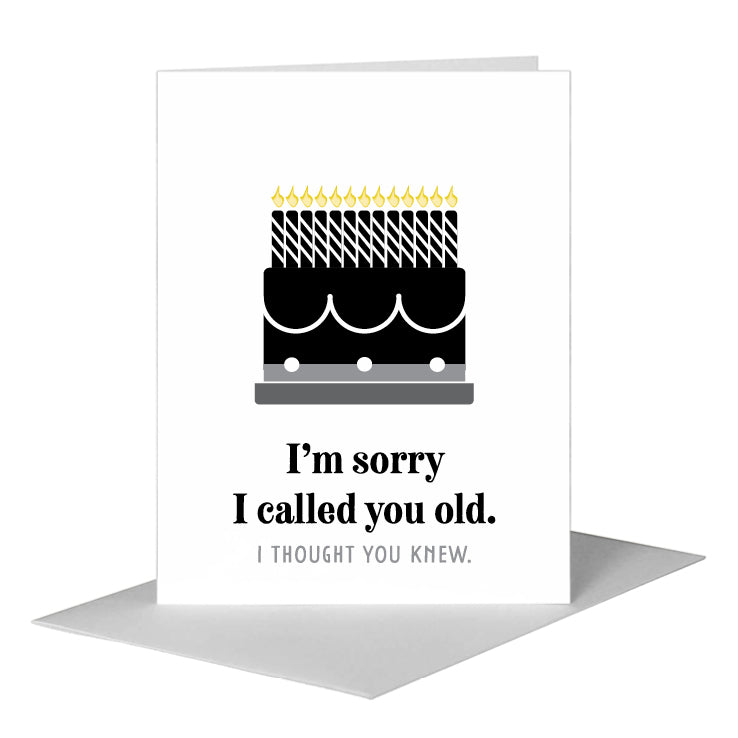 Old, Greeting Card (#8629NB), A2 Card Front, www.printedcanvas.com