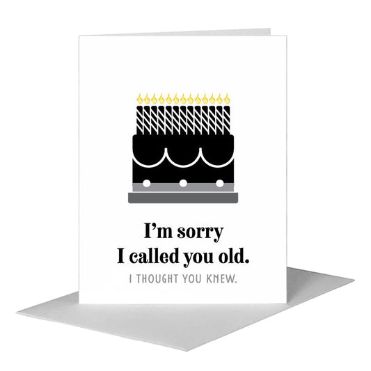Old, Greeting Card (#8629NB) A2 Card Front, www.printedcanvas.com