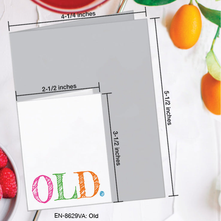 Old, Greeting Card (8629VA), Enclosure, www.printedcanvas.com