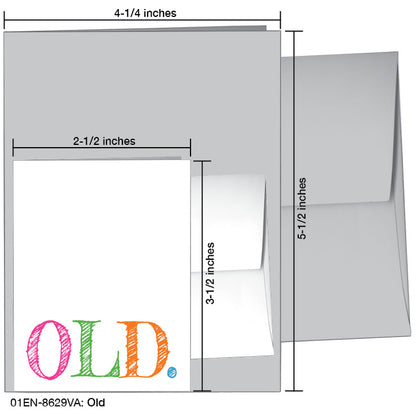 Old, Greeting Card (8629VA), Enclosure Card, www.printedcanvas.com