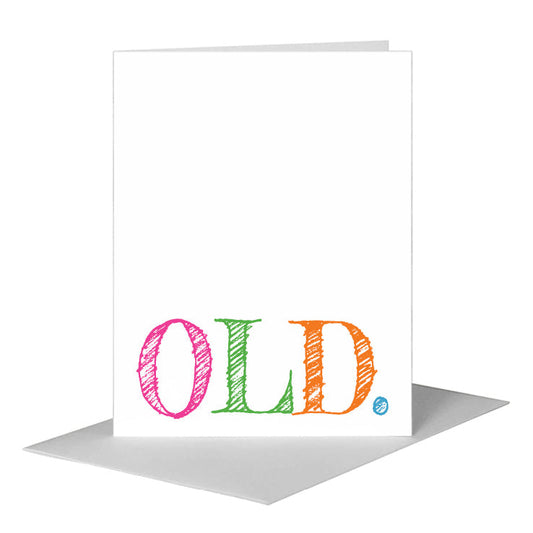Old, Greeting Card (#8629VA) A2 Card Front, www.printedcanvas.com