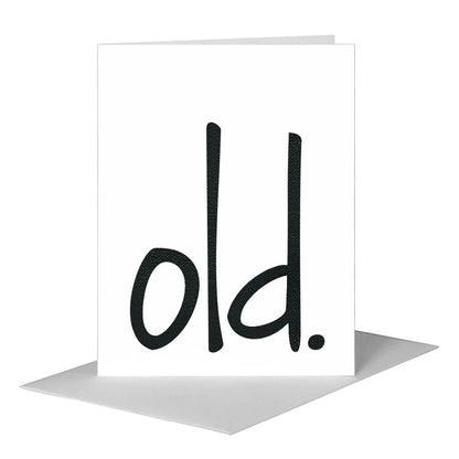 Old, Greeting Card (#8629M) A2 Card Front, www.printedcanvas.com