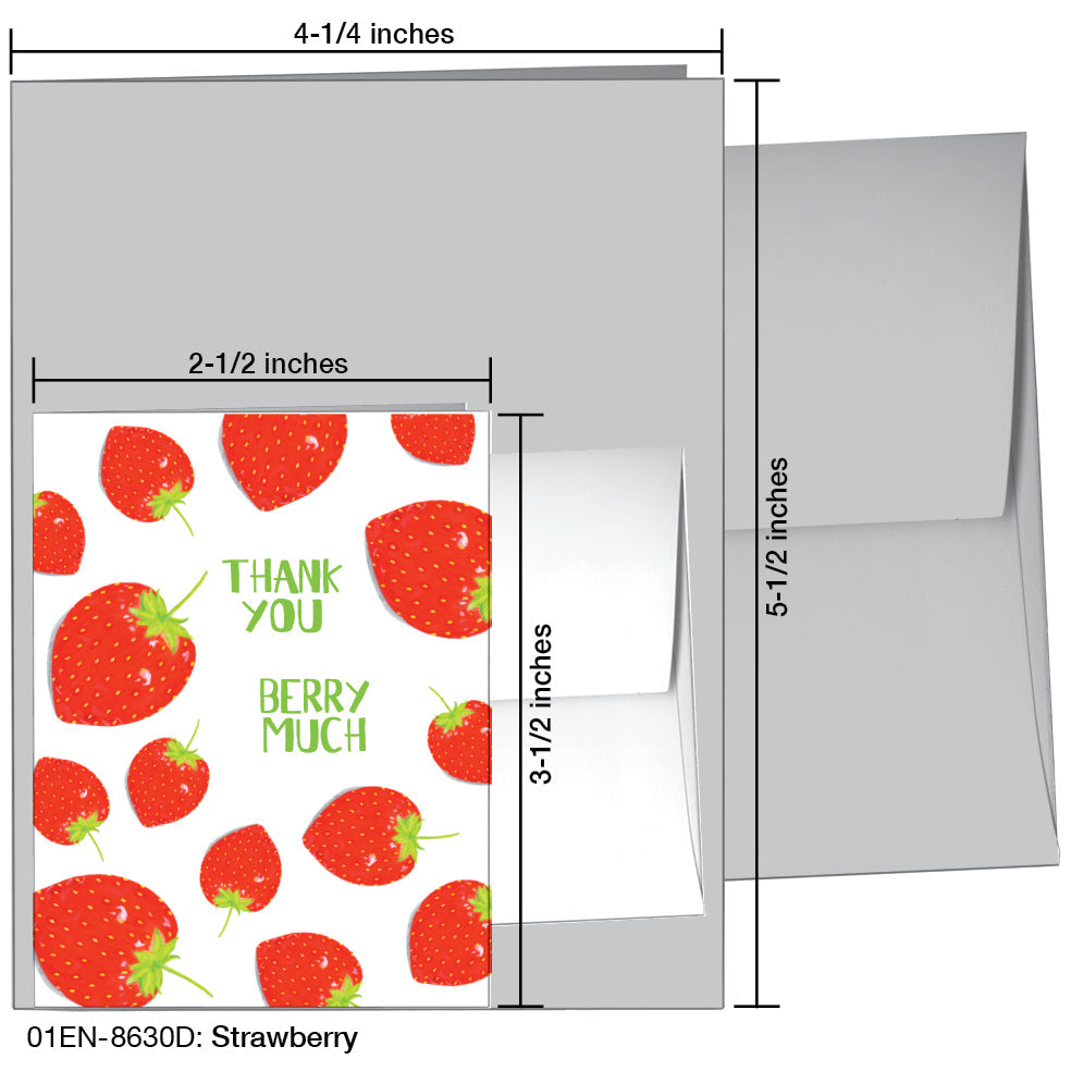 Strawberry, Greeting Card (8630D), Enclosure, printedcanvas.com