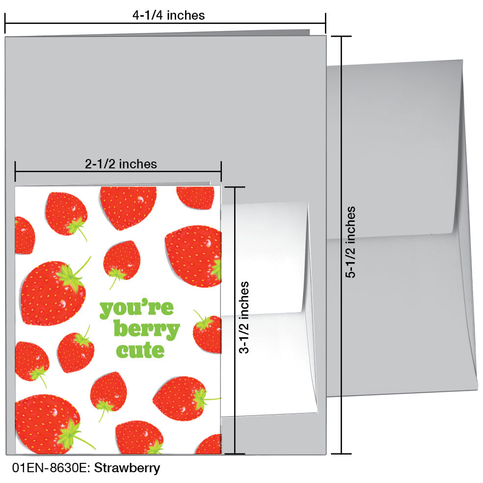 Strawberry, Greeting Card (8630E), Enclosure, printedcanvas.com