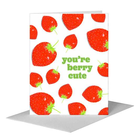 Strawberry, Greeting Card (#8630E) A2 Card Front, www.printedcanvas.com