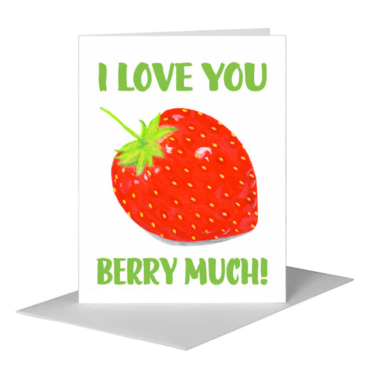 Strawberry, Greeting Card (#8630F) A2 Card Front, www.printedcanvas.com