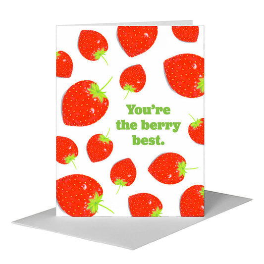 Strawberry, Greeting Card (#8630K) A2 Card Front, www.printedcanvas.com