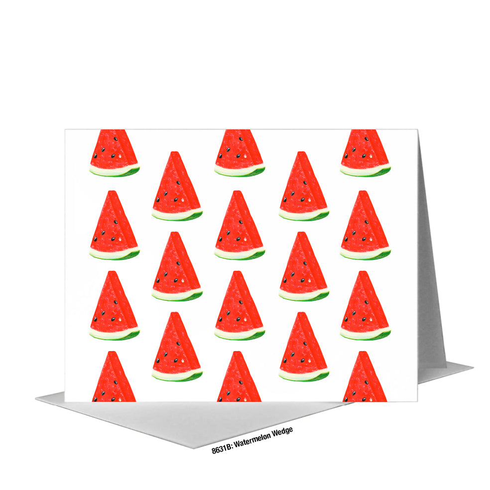 Watermelon Wedge, Greeting Card (#8631B)